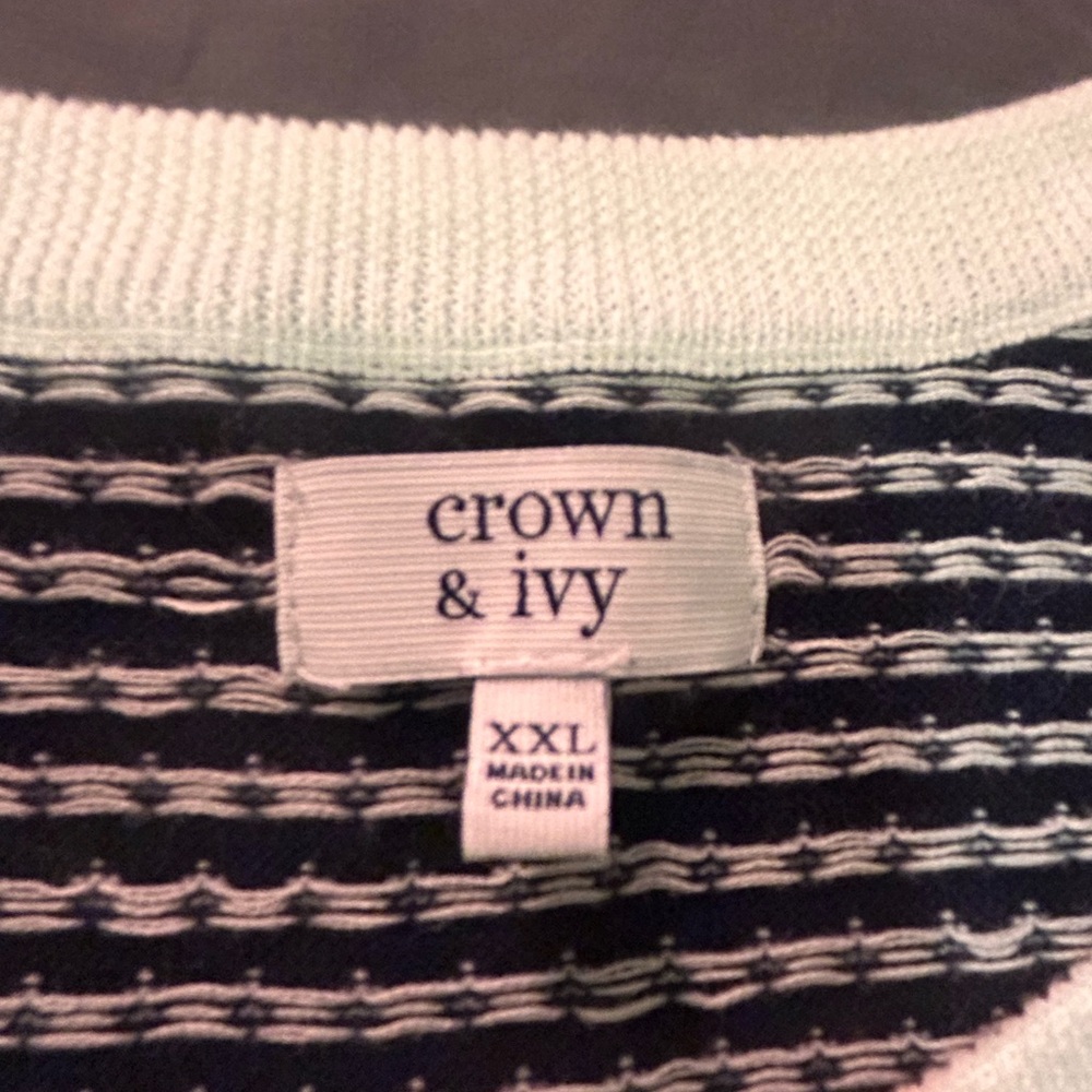 Crown & Ivy Fair Isle Holiday Sweater XXL - Picture 5 of 6
